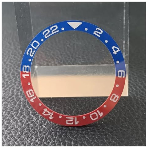 PSDFJAD ZHGUIMING 38 mm x 30,6 mm Keramik-Lünette GMT und Taucheruhr-Einsatz for 40 mm Herrenuhr. Ersetzen Sie das Zifferblatt der Uhren-Lünette(50ceramics)