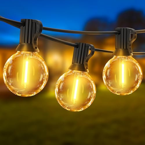 SAEIHGAE Catena Luci da Esterno Giardino 20M 65Ft G40 LED Lampadine Esterno Filo Lucine Luminose da Giardino 20 Metri Luce Catena Luminosa Fila IP44 Catene Esterna Gazebo Lampade per Terrazzo