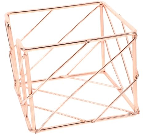 Sewroro Notizzettelhalter Aus Metall Goldfarben Schreibtisch-aufbewahrungsbox Stiftkasten Memo-Halter Notizblock-Organizer Kompakt Und Stilvoll Für Büro Und Zuhause
