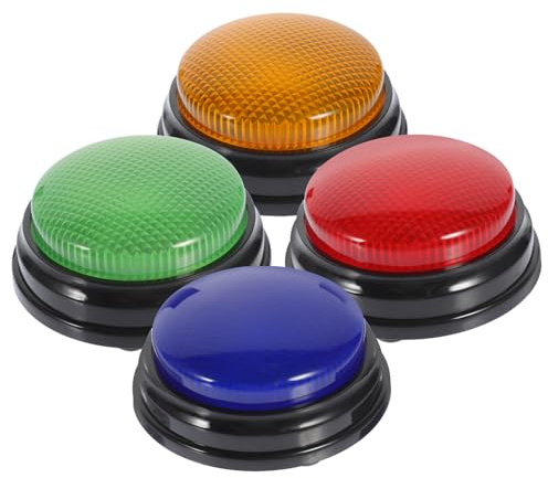 ifundom 4piezas Botón De Sonido Luminoso para Fiestas De Botones con Luz y Alarma Accesorio De Broma para Competición