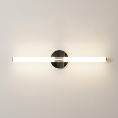 BARCELONA LED Aplique LED Baño Tubular 8W 720lm 60cm Cromo IP44 | Aplique LED 60cm, 8W 720lm, cromo, IP44 baño, luz neutra 4000K, aluminio resistente, instalación mural fácil