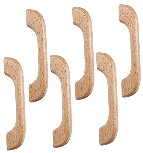 HOMSFOU 6 Stück Holzschrankgriffe Schubladengriffe Möbelgriff mit 96mm Lochabstand Installieren Attraktives Design für Innenbereich Zuhause