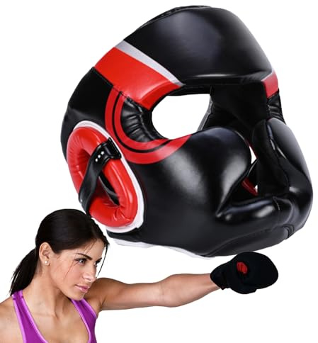 Protezione della testa di pugilato, protezione della scatola della testa di boxe- completo della scatola per adulti Protezione sportiva impermeabile fatta di PU per, k