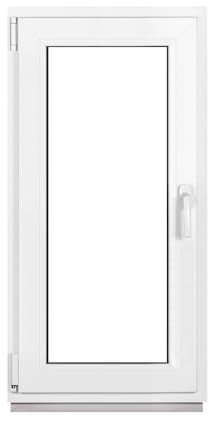 Framex Finestra in plastica bianca, larghezza x altezza 60 x 115 cm (600 x 1150 mm), 3 scomparti (32 mm), rotazione DIN destra, tutte le misure