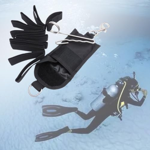 babominimer Jon Line Set per immersioni subacquee da 200 cm, con gancio Deco Garvin e gancio girevole con anello a D per il collegamento della corda di sicurezza nelle immersioni