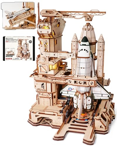 ROBOTIME Navetta Spaziale in Legno con Base di Lancio, LKA02