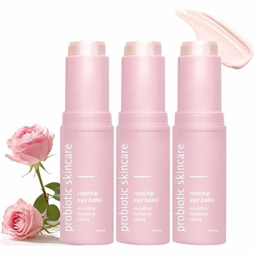 Elycura Eye Care, Rosehip Eye Stick, Advanced Brighten Eyes Cream Stick, Hydrating Eyes Balm Sticks for Dark Circles & Puffiness (3)