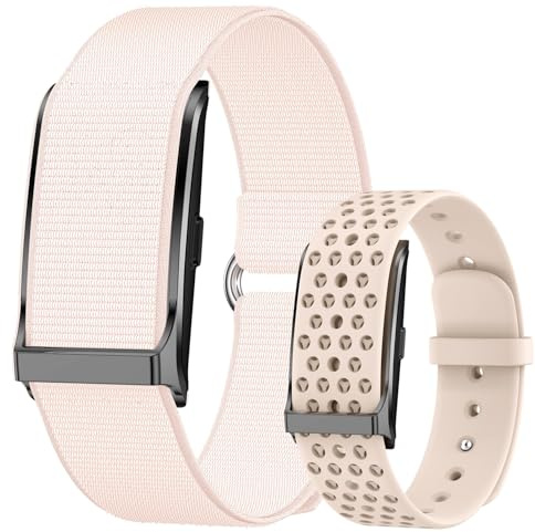 Smart Health Wristband, Bluetooth Connected Wearable Fitness Tracker, 1ATM Water Resistant, Tracks Heart Rate/Blood Pressure/SpO2/Sleep/Steps,127 Exercise Modes,2 Bands (Pinkish White)