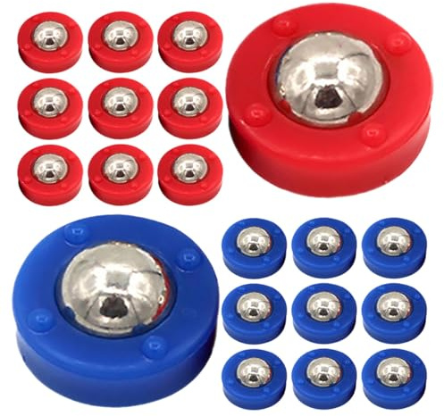 Zerodeko Juego de Accesorios para Tejo de Mesa 20 Piezas Mini Discos de Repuesto Azul y Rojo para Juego de Rodillos y Curling Piezas Compatibles y Ocio