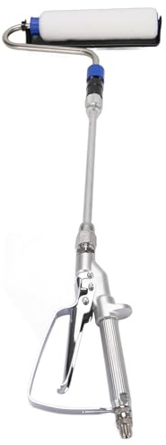 Spacnana Airless-Farbspritzwalze, Elektrischer Selbstansaugender Farbroller mit 12-Zoll-Verlängerungsstange, Hochdruck-Airless-Spritzpistole für Innen- und Außenanstriche