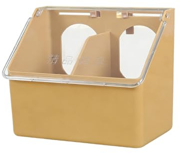 Pigeon Feeder Hanging Box, Heavy-Duty Construction, 16x14x9.5cm, Blue Pigeon Feed Box With Lid 2-Hole, Multifunctional Feed And Grit Container, Easy Refill Design, For Parrot Chicken