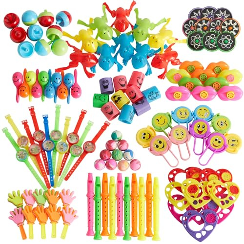 THE TWIDDLERS 120-teiliges Kindergeburtstag Mitgebsel Spielzeugset für Jungen & Mädchen - Ostern, Tombola, Mitbringsel & Gastgeschenke, Wundertüten & Piñata Füller, Giveaways