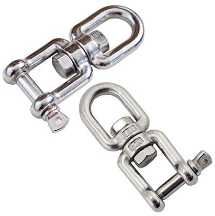 Émerillon avec Manille de Levage Ouverture en Acier INOX, Bague Tournante, 2 PCS,20mm