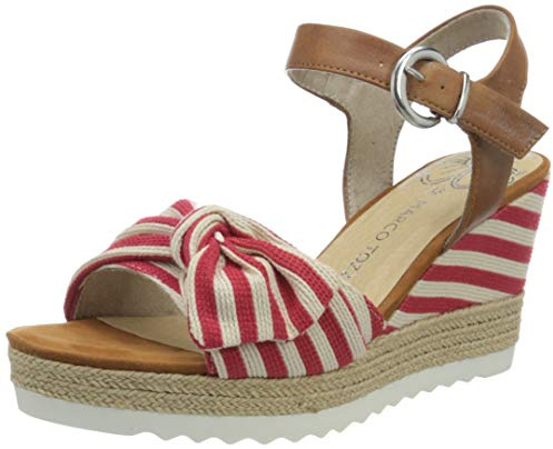 MARCO TOZZI Damer 2-2-28706-24 remsandaler, Röd Red Comb 597-38 EU