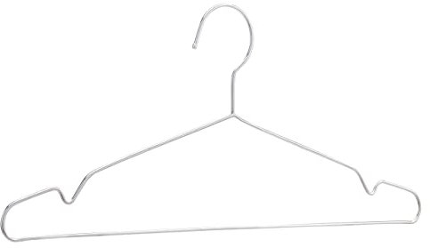Amazon Basics Kleiderbügel aus Edelstahl, 50-er Pack, Verchromt