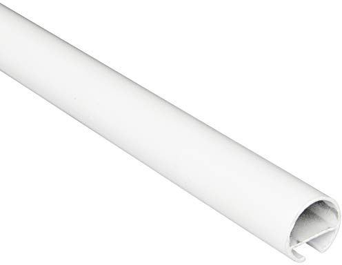 Gardinia Barra de Cortina con riel Interior, diámetro 20 mm, Blanco, 120 cm, Metal