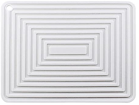 Yuemsh Silicone Pot Holder Square Thick Heat Insulation Pad Non- Kitchen Table Mat(White)