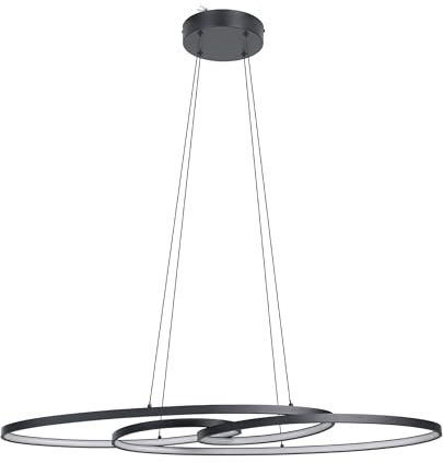 EGLO LED Hängelampe Gianella, Pendelleuchte über Esstisch | Esszimmerlampe aus Metall in Schwarz und Kunststoff in Weiß, Hängeleuchte warmweiß