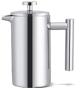 Trintion 800ML French Press Coffee Maker Double Wall Heat Resistant Coffee Pot Stainless Steel Insulated Coffee Presser and Tea Pot 3 Level Filtration System