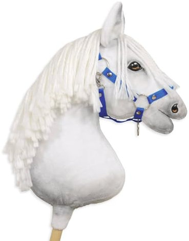 Verstellbares Halfter für Hobby Horse A3. Set ohne Pferd. Blau.