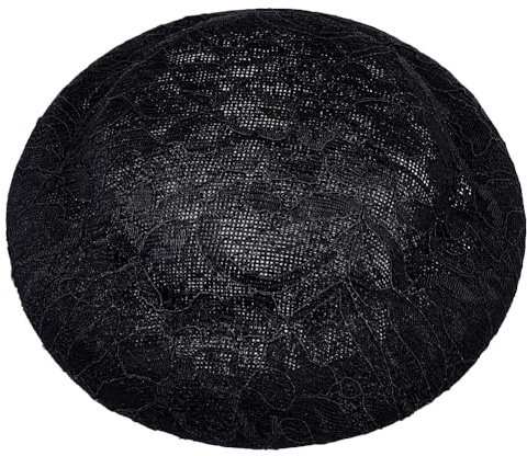 BENECREAT 4PCS Schwarzer Runder Fascinator-Hutsockel Im Vintage-Stil, 12.8cm Leinennetz-Hutwarenbasis Stoff-Sinamay-Basis Für Die Herstellung von Hochzeitspartyhüten, 2 cm Dick
