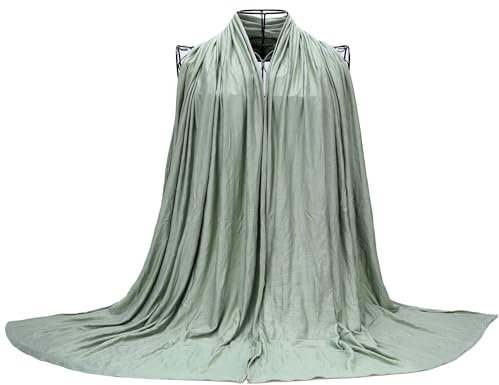 Ever Bloom Kopftuch Damen Hijab für muslimische Frauen lang- Muslim Kopfbedeckung Schal Atmungsaktiv - Premium 190 x 70 cm, Schal Farben:New Avocado