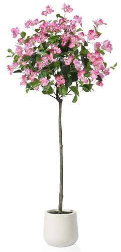 SOGUYI Künstliche Pflanzen 150 cm künstlicher Bougainvillea-Baum – Kunstpflanzen für die Inneneinrichtung von Zuhause, Büro und Wohnzimmer