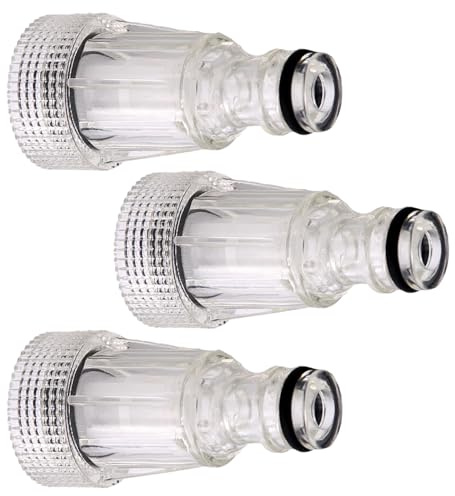IUSOT 3 Pcs Plastic Pressure Washer Inlet Filter Water Filter 3/4 Garden Hose for Garden Connectors for Connector, Garden Home Connectors, Hose Adapter