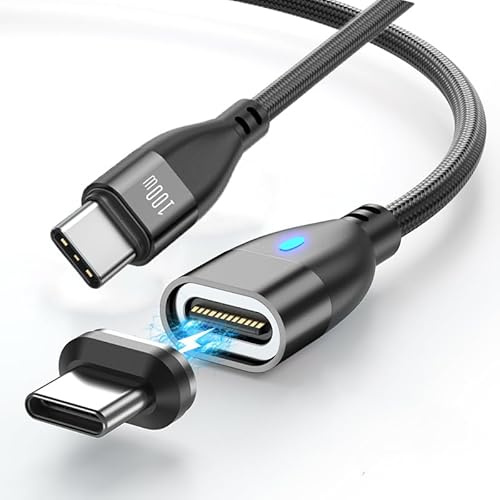 BITHAI USB-C-Magnetkabel (1 m I-Form), 2.0 Typ C Kabel mit PD 100 W Ladung und 480 Mbps Datenübertragung, kompatibel mit MacBook Pro/Air, iPad Pro und weiteren USB-C-Geräten