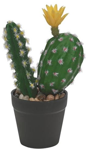 URBNLIVING Cactus artificiel en pot - 25 cm - Arbre succulent tropical parfait - Plantes artificielles en pot pour intérieur ou extérieur - Maison ou bureau - Décoration moderne - Cadeau - 1 lot