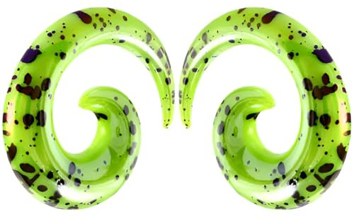 1 Paar Weiß 2 mm(12 G) Acryl Dehnspiralen Plugs Tunnel Kegel Dehnungsschnecke Acrylkegel Ohrstecker Dehnschnecke Set Ohrringe Dehnstab Piercing Spirale Ohr Expander Frauen Herren