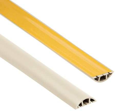 Quest Kabelkanal PVC golv 60mm snubbelskydd – beige, 200 cm