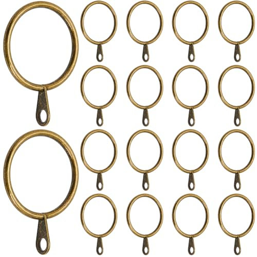 SOFPLATE 40 pz. Anelli per Tende In Bronzo Pieghe Pizzicate Anelli per Tende con Occhielli In Ferro 1.18 pollici Asta per Appendere In Metlega Rotonda Clip Scorrevole Anelli per Tende Scorrevoli Piegh