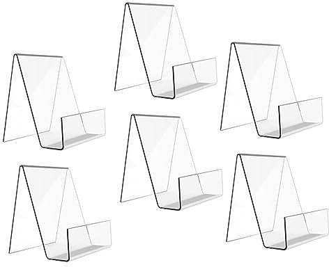 LALAFINA 6stücke Teiliges Acryl Buchdisplay Transparenter Magazinehalter Stabiler Buchständer Für Desktop-dekoration Für Bücher Kunstwerke Und Dokumente