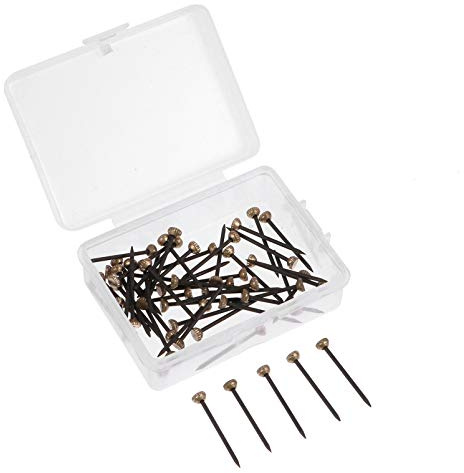 DIYEAH 60 Clavos Metálicos para Fijar Marcos de Fotos, Clavos de Fijación para Cuadros y Fotografías, Fáciles de Almacenar y Transportar, Ideales para Manualidades y Carpintería