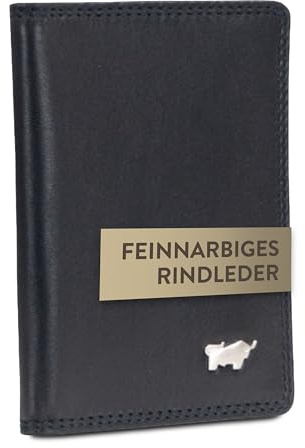 BRAUN BÜFFEL Herren Geldbörse aus echtem Rindsleder GOLF mit RFID Schutz - Kartenetui mit 10 Kartenfächern - Edles Schwarz