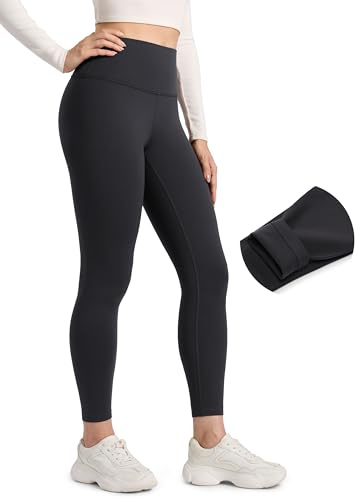 CRZ YOGA CRZ YOGA Matte Fleecefodrade Leggings 25'' Bläck grå M