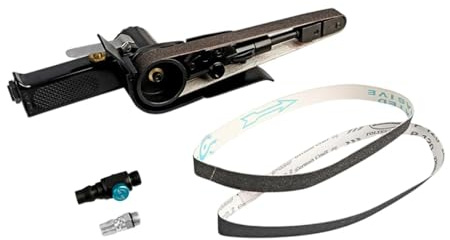 Fenteer Levigatrice a Nastro Mini Levigatrice Pneumatica Smerigliatrice Manuale Utensile Compatto Ergonomica Flessibile per Falegnameria Metallo Progetti Fai, 20mm B