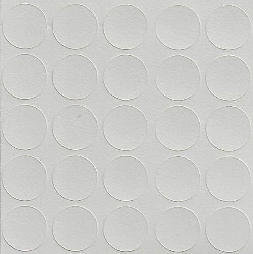 Light Gray 14mm Self-Adhesive Furniture Screw Hole Cover Caps 25 Pcs, Acrylic, Durable, Thin, Perfect for Shelves, Camlock, Confirmates, Egger Compatible