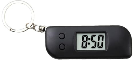 Digital Pocket Watch, Glow-in-The-Dark Electronic Keyring Watch with LED Display - Clock Keychain, Backpack Accessories for Athletes Family Women Men Daughter Youth Friends Teens Girls Son