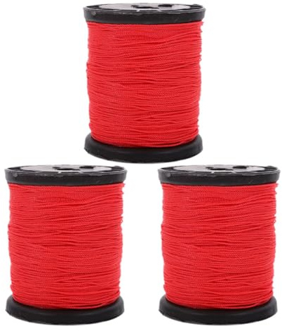 Ciieeo 3 Rolls Construction Nylon Twine String Line for Masonry Building Sites Sturdy Twisted Nylon Cord for Bricklaying and Outdoor Construction 0.195kg