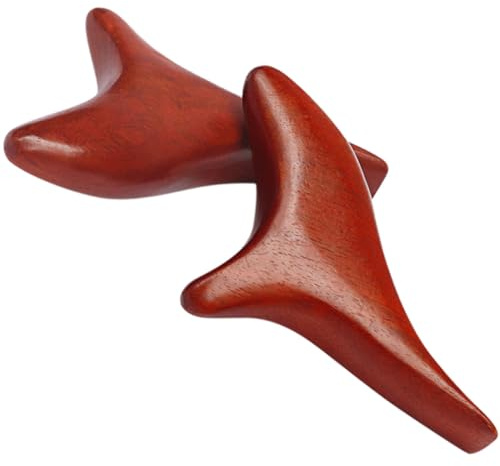 TEHAUX 2 Pezzi Massaggiatori Facciali in Legno di Rosa Multi-funzione per Linfodrenaggio Tavoletta Guasha per Massaggio Viso e Corpo