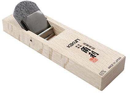 Unbekannt Schlichthobel für Einsteiger, 210 mm, traditionell, Blauer Papierstahl, japanischer Weißeiche, Japanischer Schlichthobel, Holzplane, mit Gebrauchsanweisung