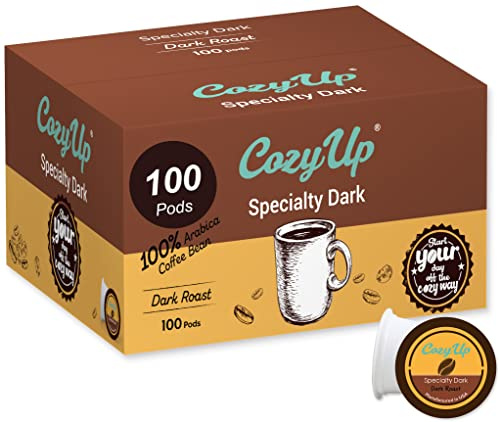 Cozy Up Specialty Dark Coffee Single Serve Pod, 100-Count, Dark Roast