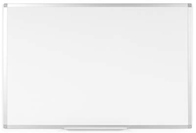 BoardsPlus - Tableau Blanc, 120 x 90 cm, avec cadre en aluminium et porte-marqueurs