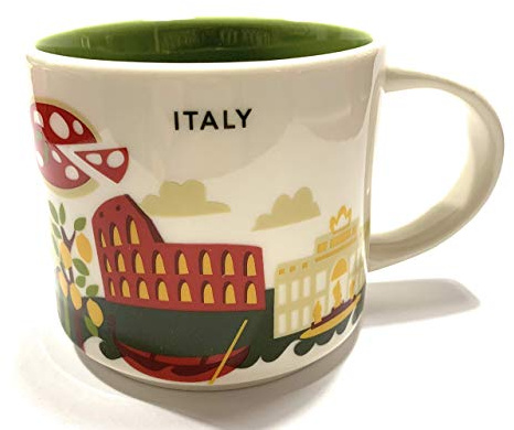 Starbucks Italien Sie Befinden Sich Hier Yah Kaffeetasse Grün