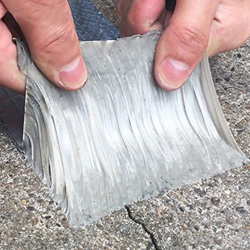 Aluminum Wasserdichtes Butyl Klebeband, Butyl Klebeband 50mm x 5M Alufolie Klebebend Dickes Dichtungsband Reperaturband zum Abdichten Dachlecks Rohr Loch (1.5mm*5cm*5m)