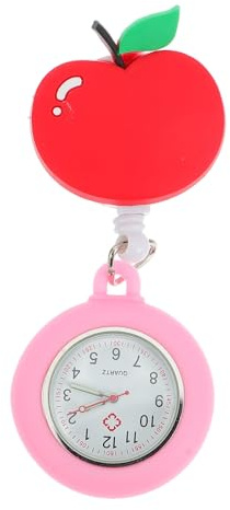 UKCOCO Taschenuhr Mit Cartoon-Frucht-Motiv Dehnbarem Silikon Leuchtendem Design Für Krankenschwestern Medizinische Uhr Leicht Und Tragbar