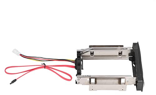 Elprico Rack Mobile sans Plateau de 5,25 Pouces, Rack Mobile de Disque Dur SATA Interne en Acier Inoxydable 3 Gbps pour Disque Dur SATA III 3,5 Pouces dans Une Baie PC de 5,25 Pouces