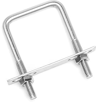 2 Satz M10 × 70 mm × 150 mm U-Form-Bolzen 304 Edelstahl-Rund-U-Bolzen mit Muttern und Platten